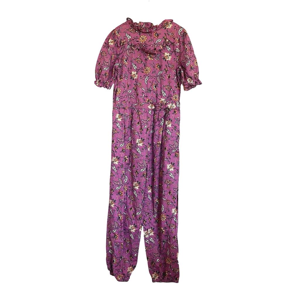 Girls' Janie and Jack Floral Ruffle Neck Cotton Jumpsuit Size 12 Garden Party - Picture 4 of 11